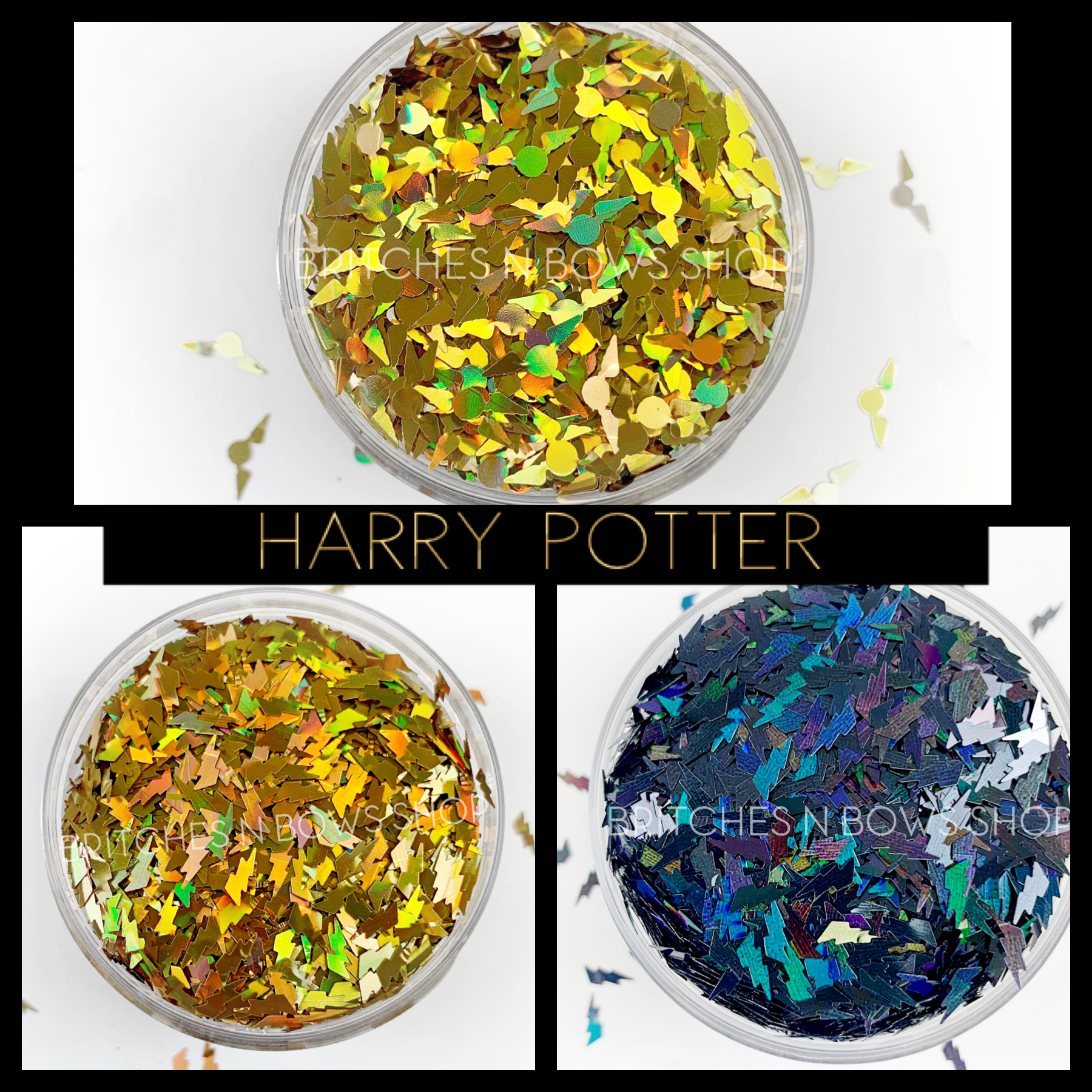 Harry Potter inspired shape confetti glitter