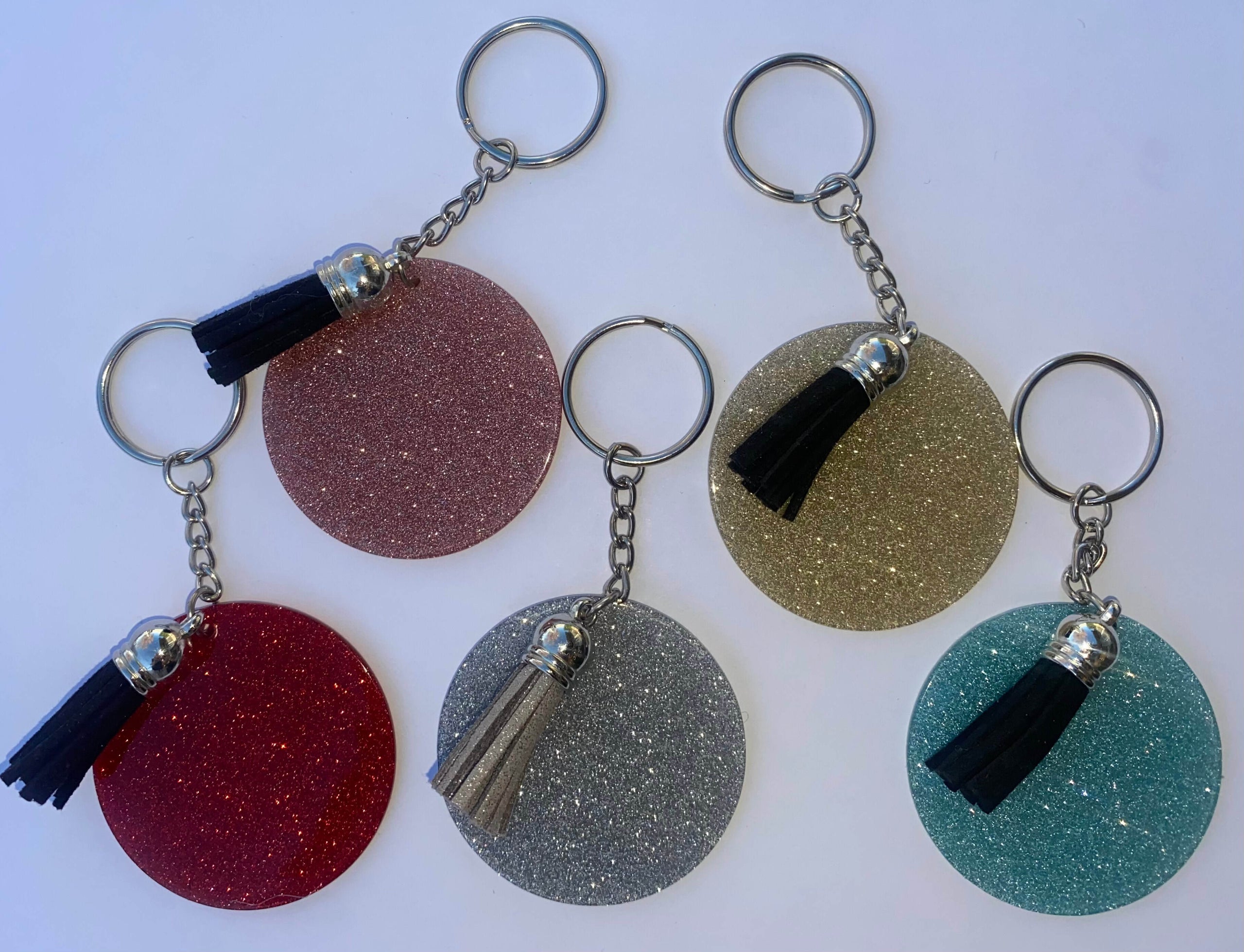 Acrylic discount glitter keychain
